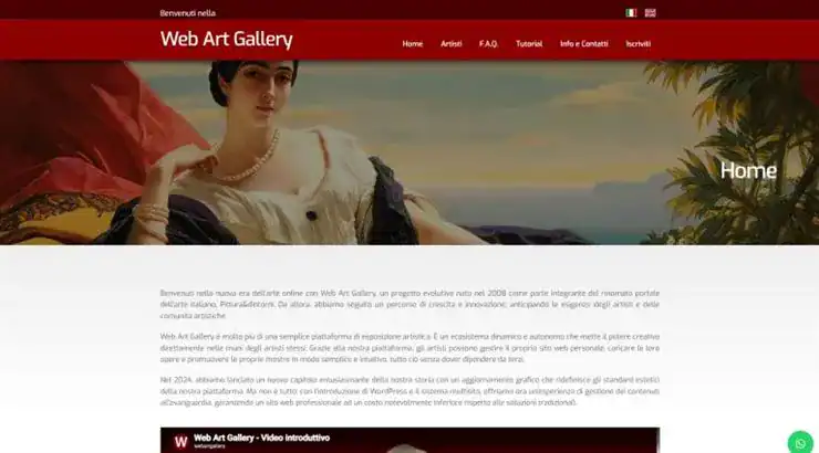 Realizzazione sito web Web Art Gallery
